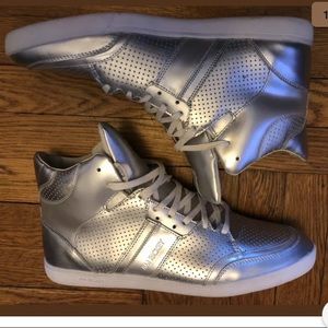Limited Retro Jim Rickey silver Hi-tops sz 11.5
